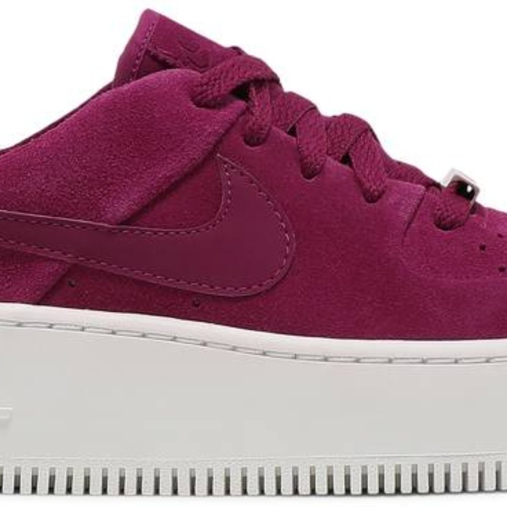 Nike Women's Sneakers in Burgundy and White